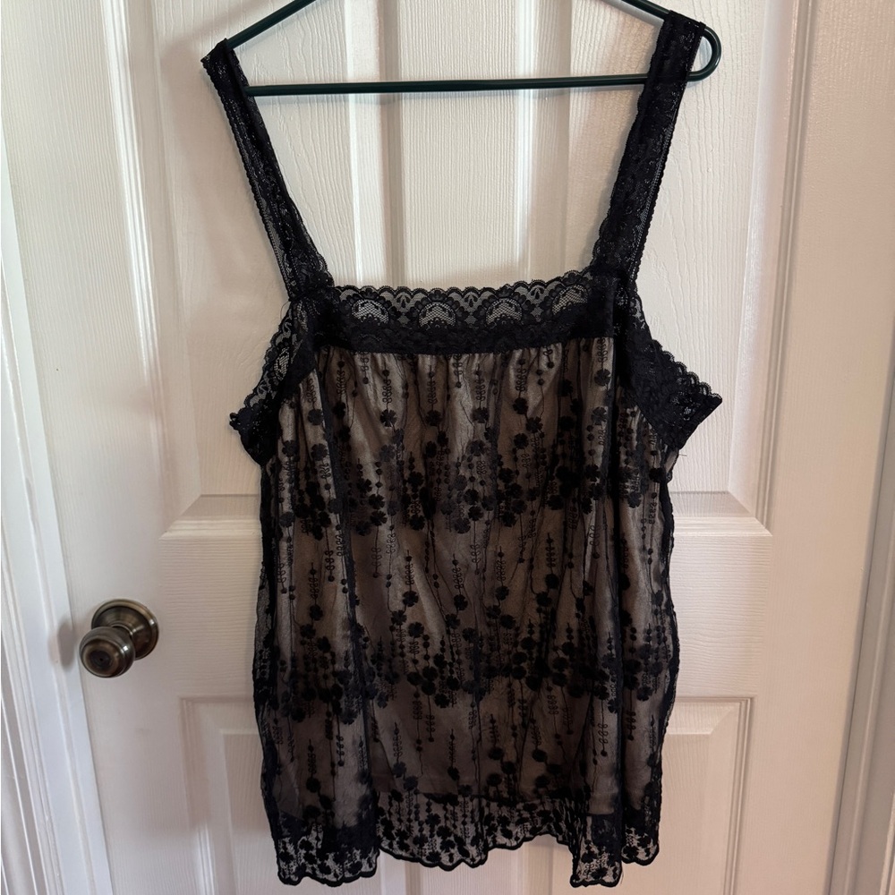 Elegant Black Lace Women's Top